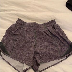 Heather grey hotty hot lululemon shorts tall.